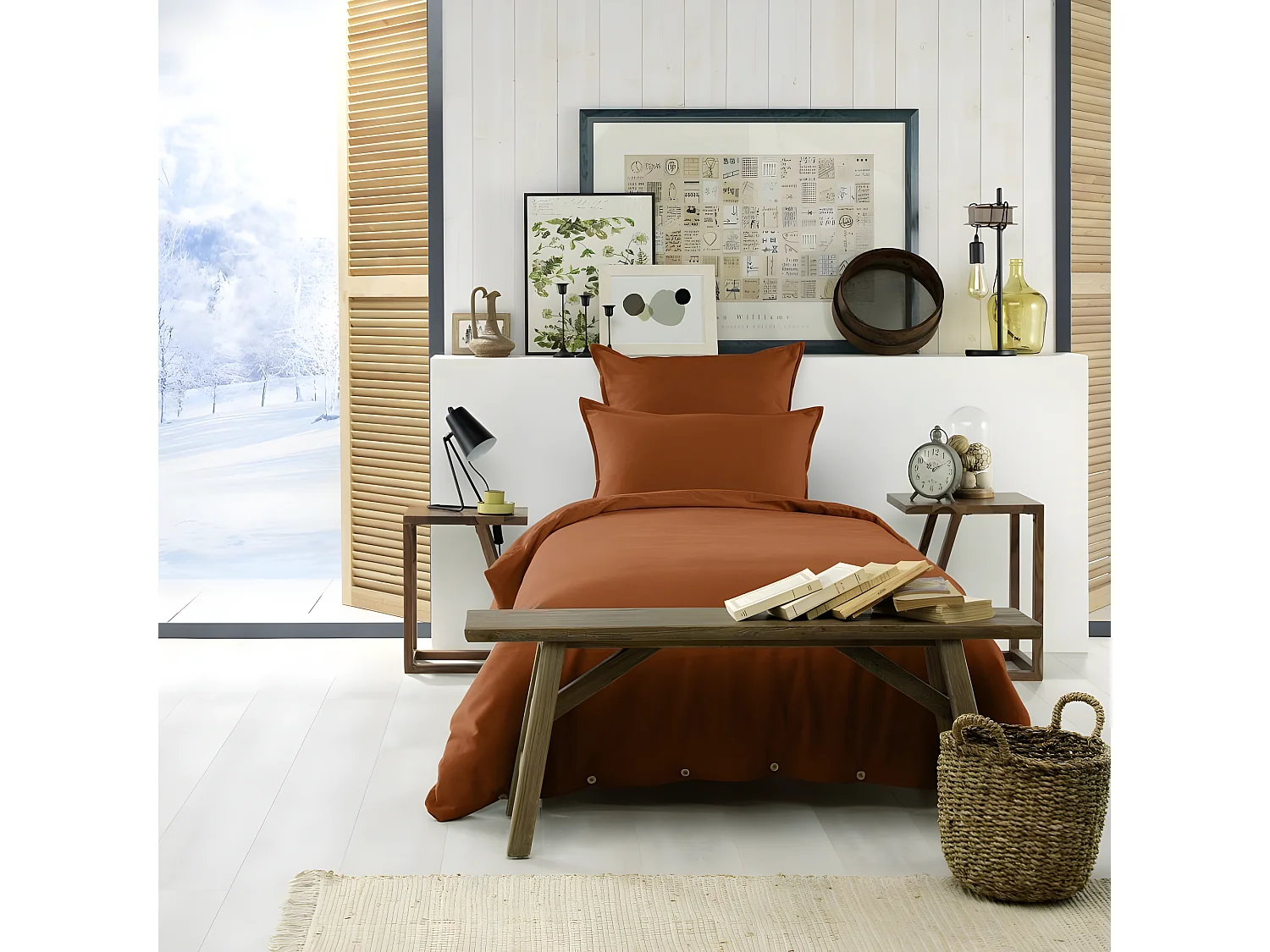 Housse de couette 140x200 Flanelle de Coton Tomette