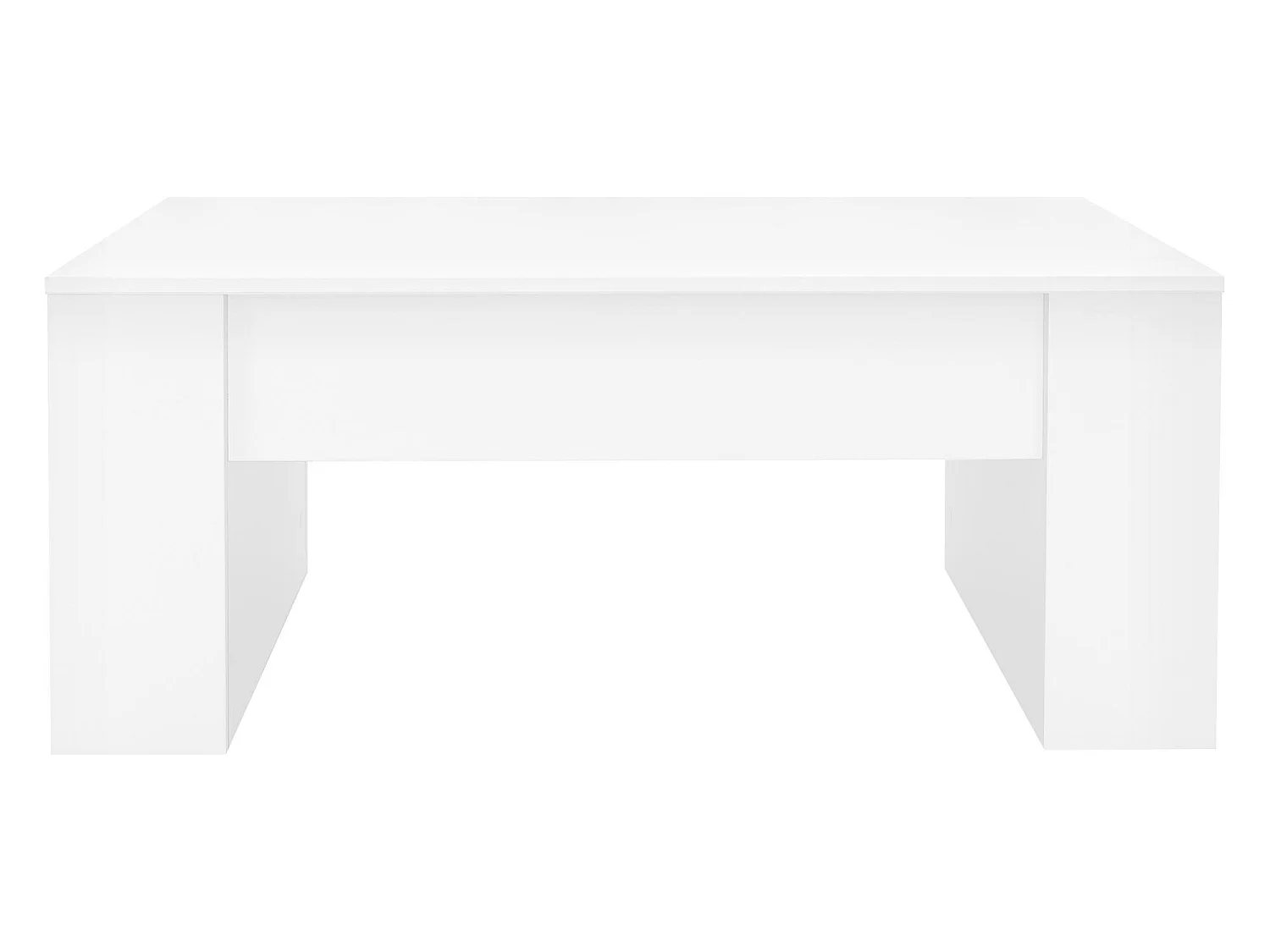 Table basse blanc salon table d'appoint en MDF avec 2 étagères ML-DESIGN