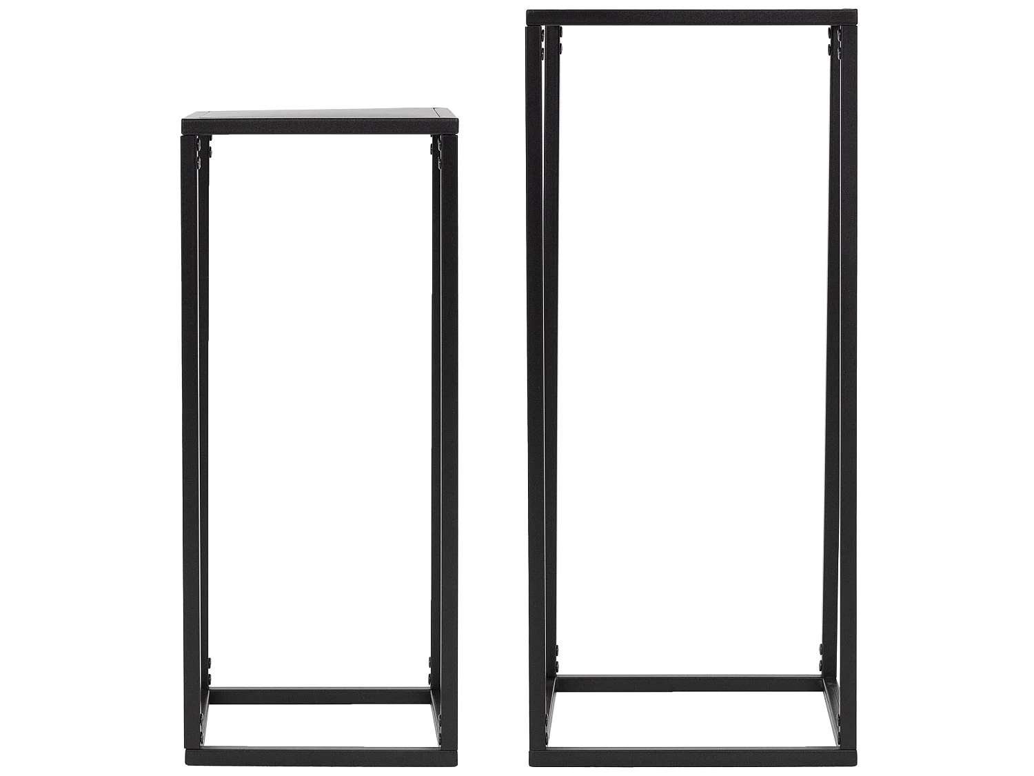 Set di 2 supporti per vasi da fiori in metallo verniciato a polvere nero ML-DESIGN