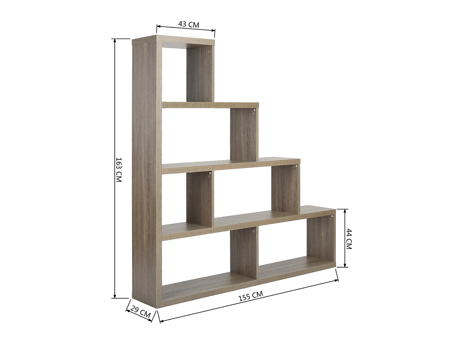 Escalier bibliothèque Étagère de rangement organisateur de salon SIMMS