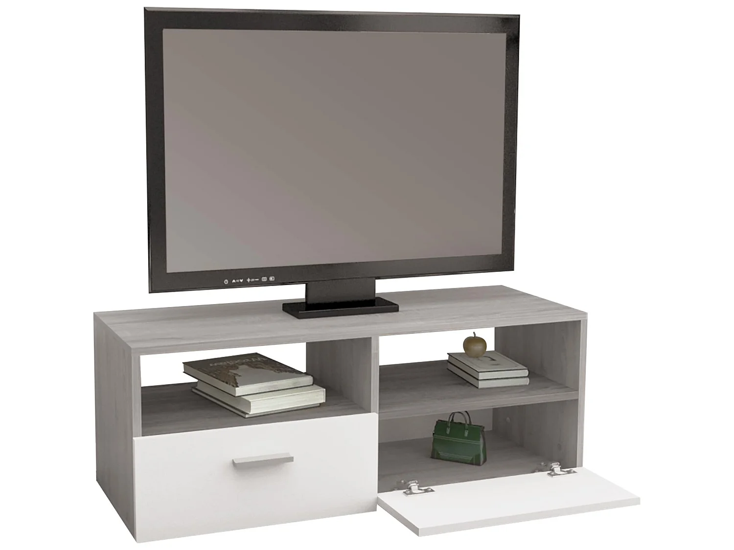 Meuble bas TV en agglomeré MDF buffet matériel montage 95x36x35 cm ML-DESIGN