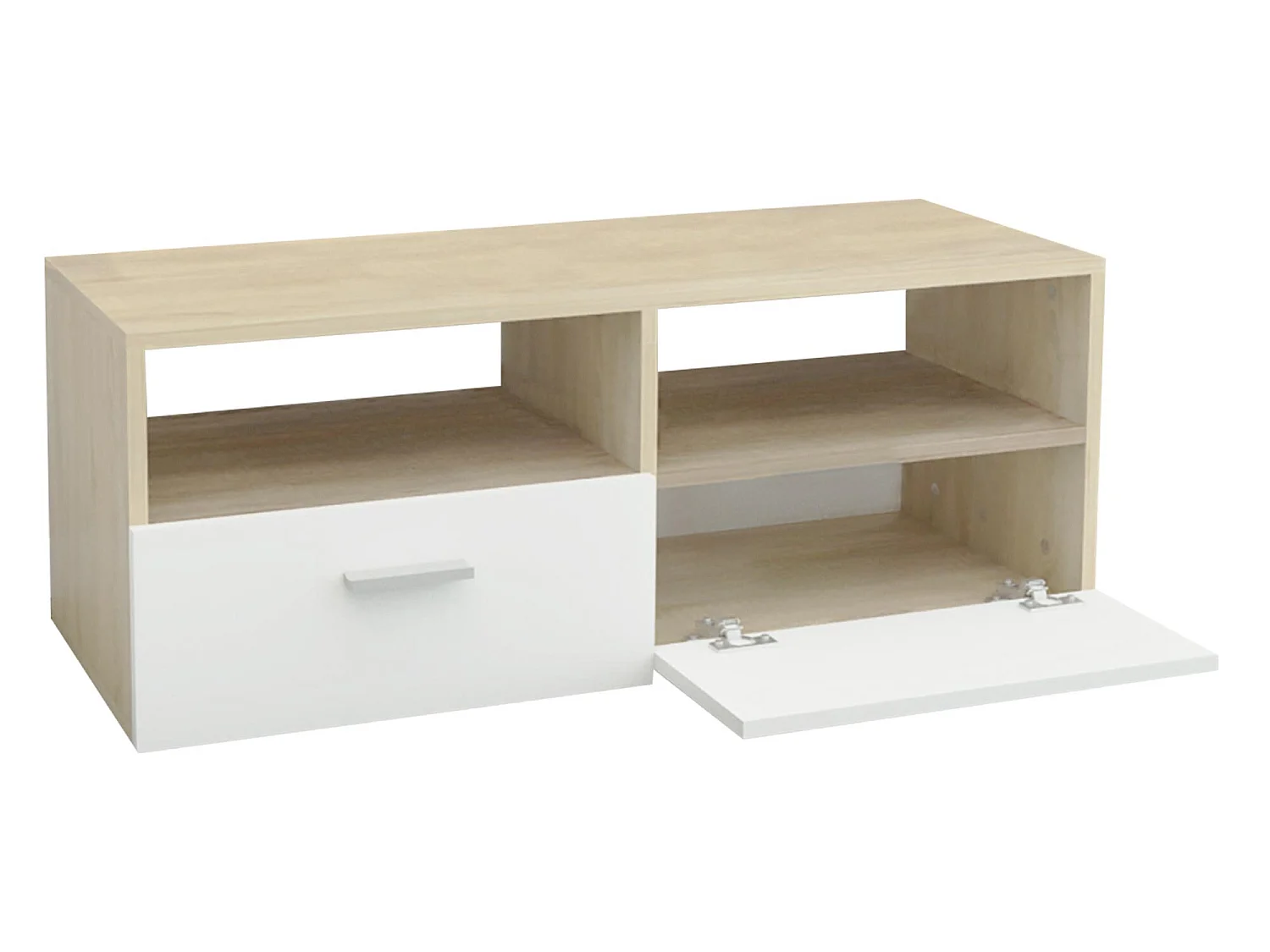 Meuble bas TV en agglomeré MDF buffet matériel montage 95x36x35 cm ML-DESIGN