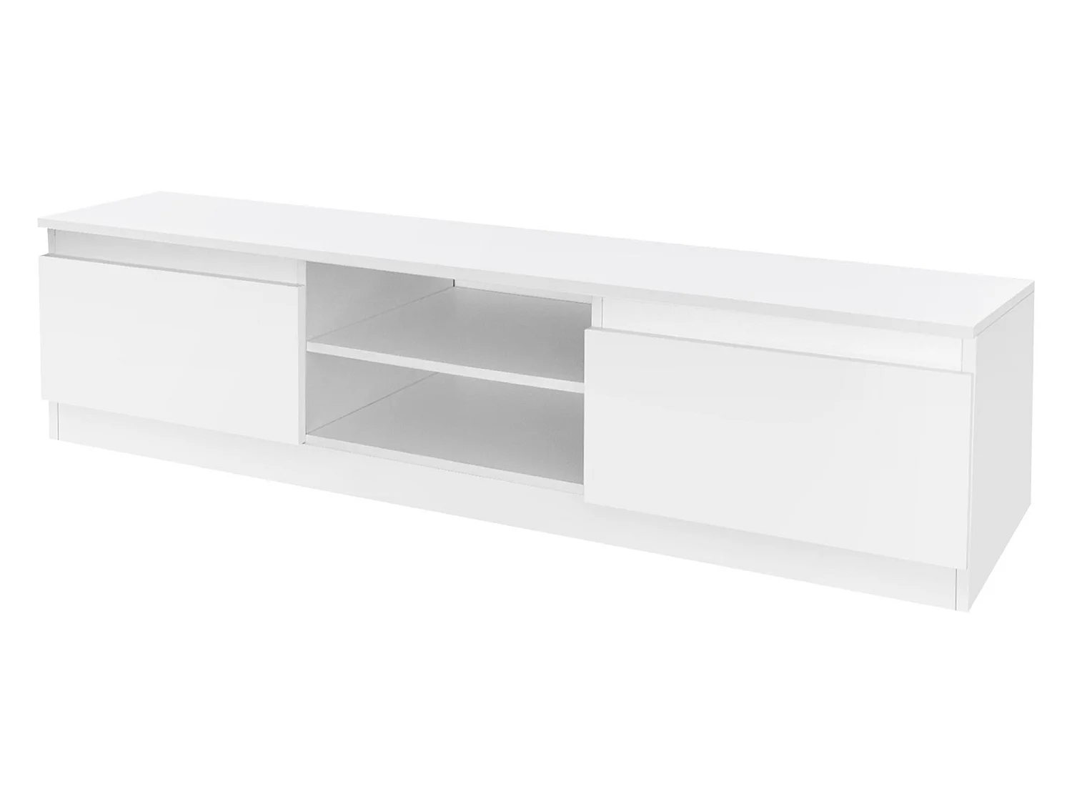 Meuble banc TV robuste blanc MDF matériel de montage inclus ML-DESIGN