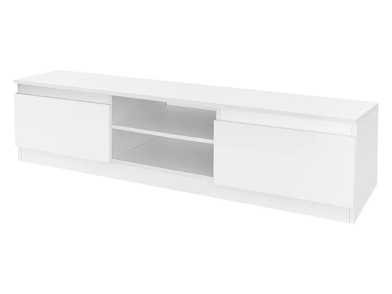 Meuble banc TV robuste blanc MDF matériel de montage inclus ML-DESIGN