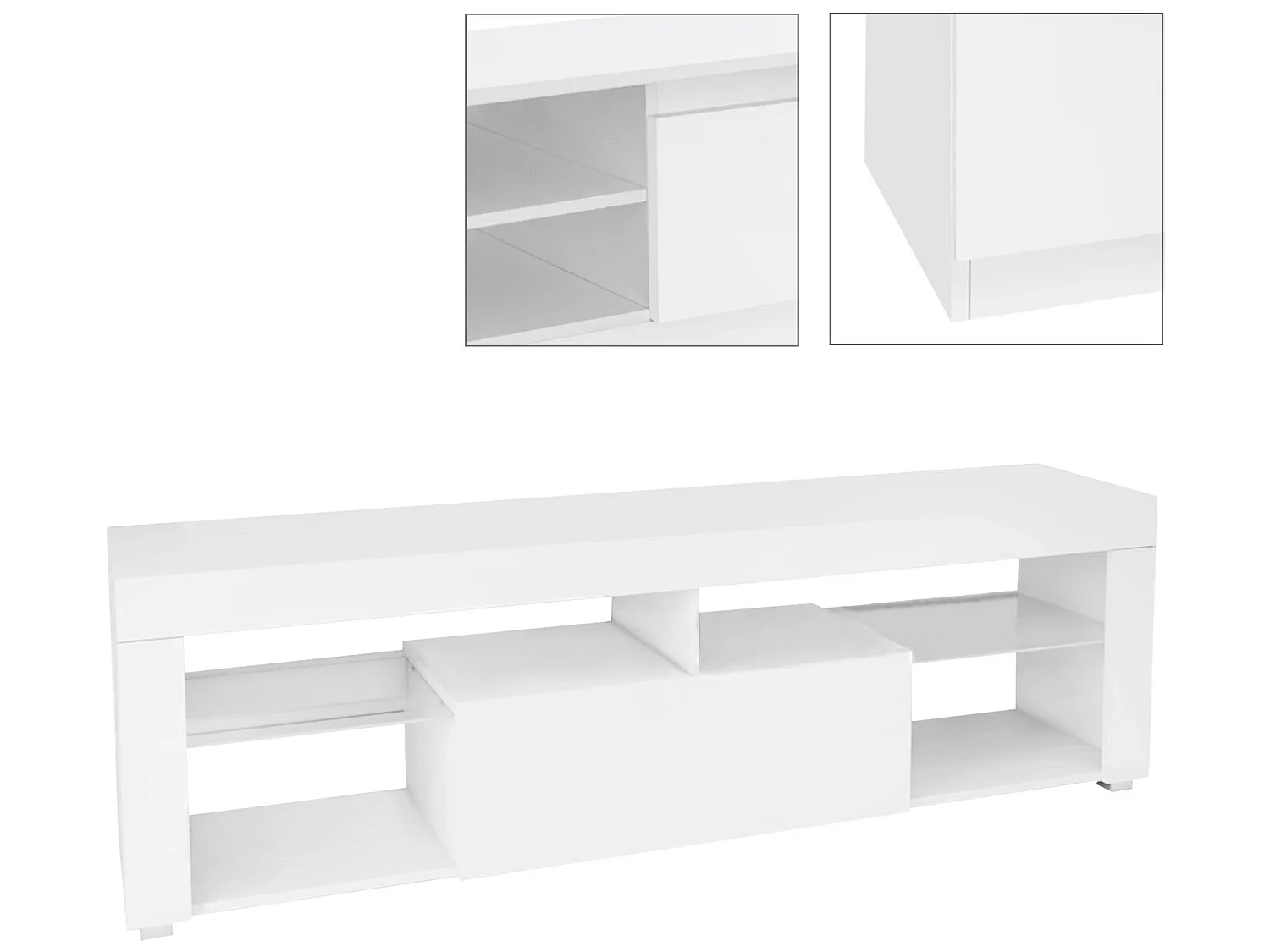 Mobile base TV Porta TV per soggiorno bianco MDF 140 x 51 x 35 cm ML-DESIGN