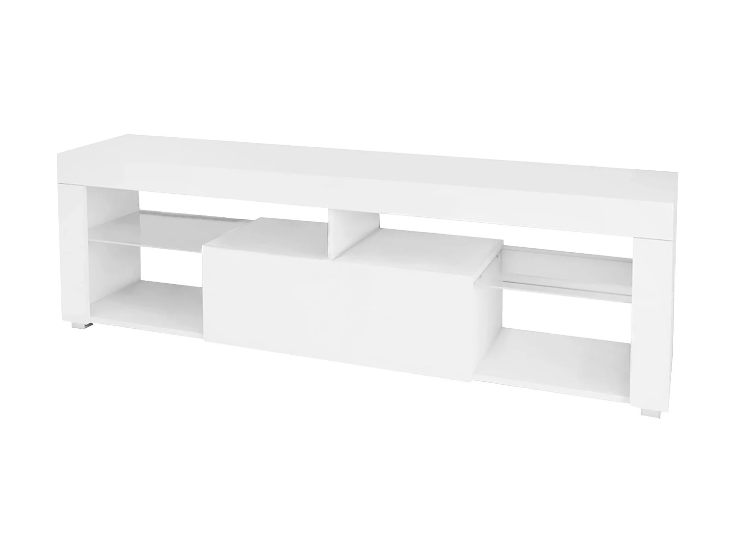 Meuble banc buffet TV support télévision pour salon blanc ML-DESIGN