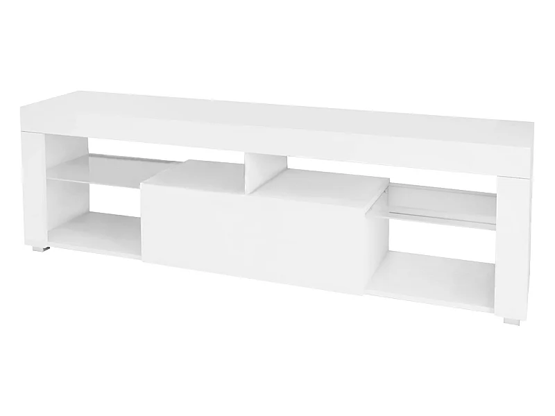 Meuble banc buffet TV support télévision pour salon blanc ML-DESIGN