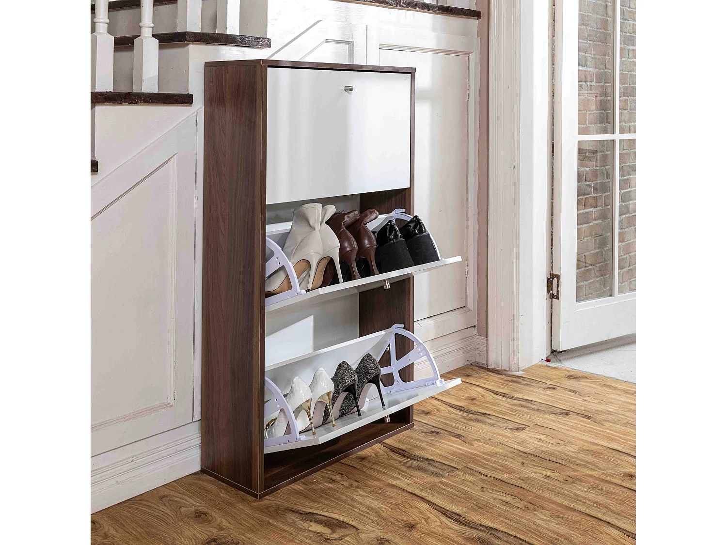 Meuble de rangement a chaussure 18 paires armoire étagère grande capacité pour entree JORDI