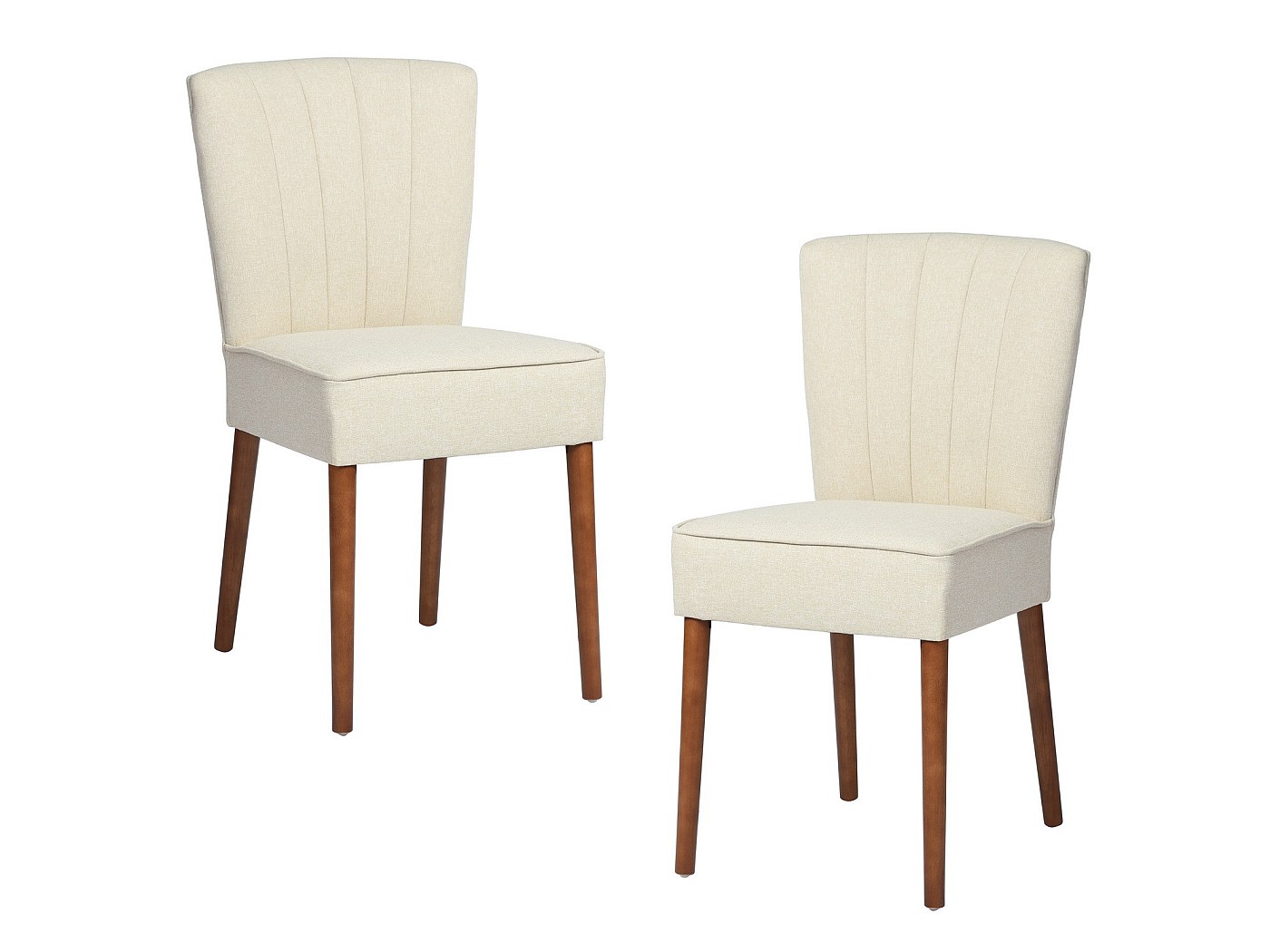 Lot de 2 chaises de salle à manger rembourrée dossier haut revêtement