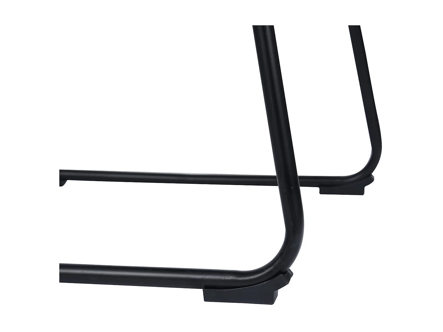 Sedia da pranzo moderna in tessuto grigio e base a slitta in metallo nero GENOVA FABRIC GREY