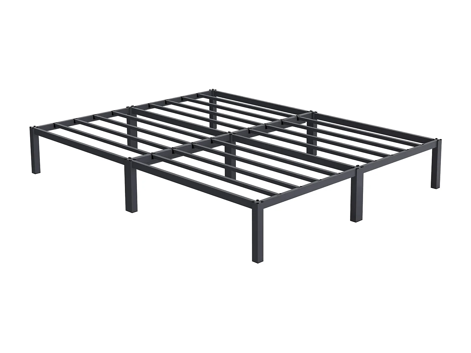 Cadre de lit en acier sommier à lattes anthracite 160 x 200 cm ML-DESIGN