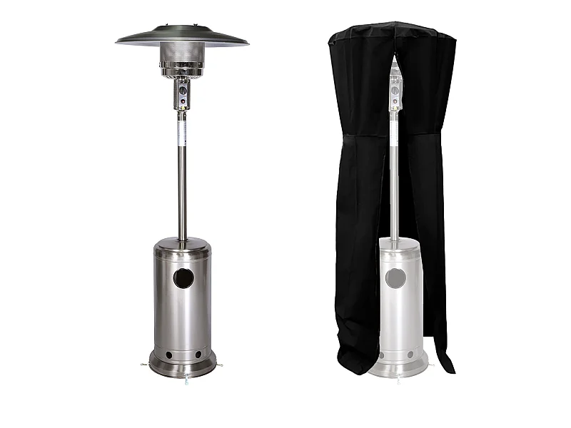 Estufa de gas OSLO para exterior acero inoxidable + funda