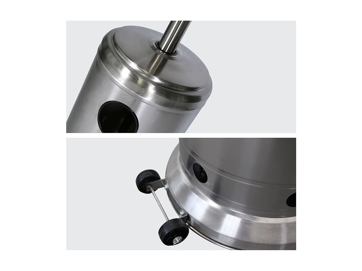 Estufa de gas OSLO para exterior acero inoxidable + funda