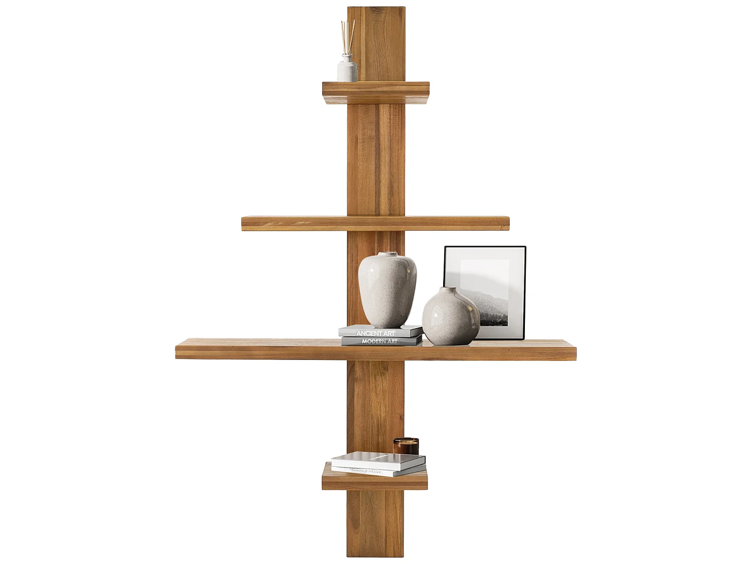 Etagère murale suspendue étagère bibliothèque 4 niveaux ML-DESIGN