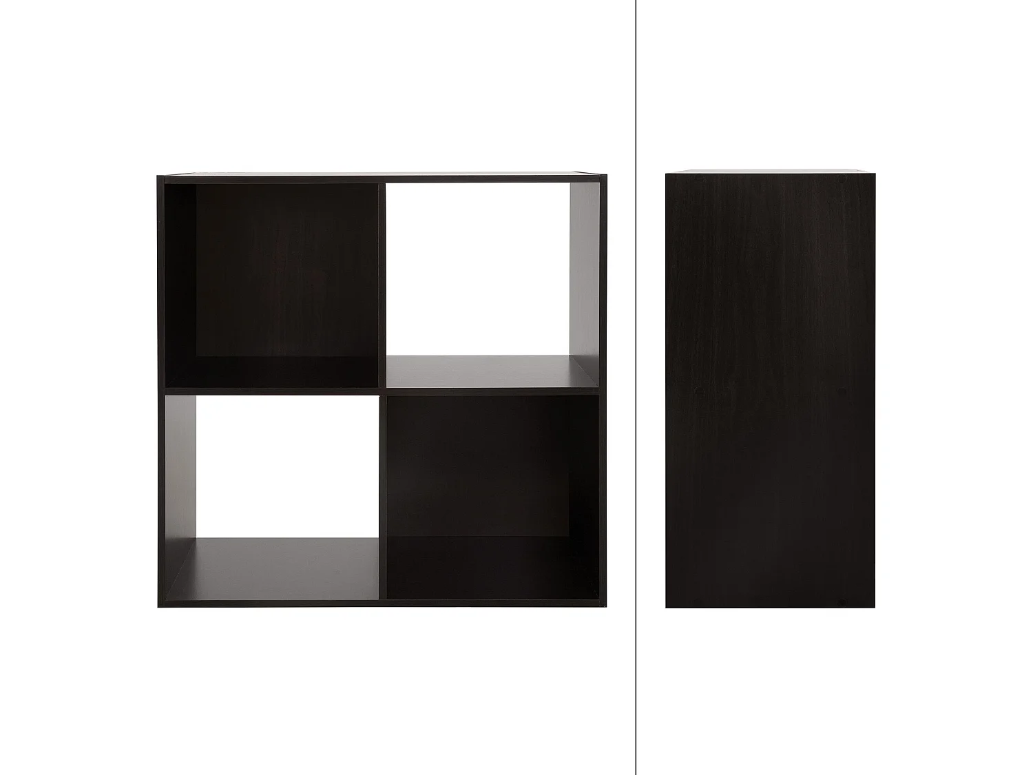 Étagère en cube 4 compartiments marron foncé étagère moderne ML-DESIGN