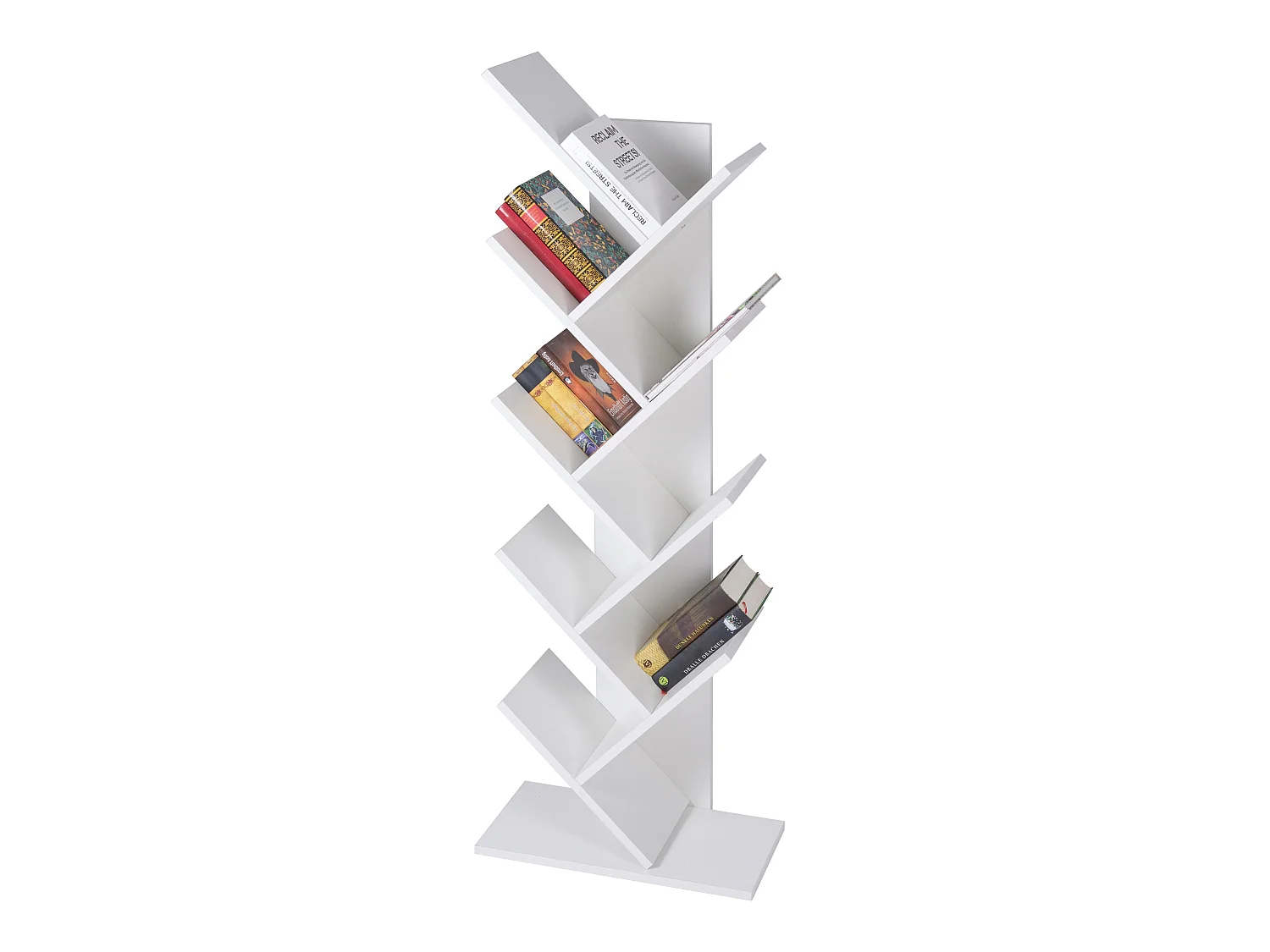 Étagère bibliothèque à livres forme d'arbre 8 niveaux en bois mélamine ML-DESIGN