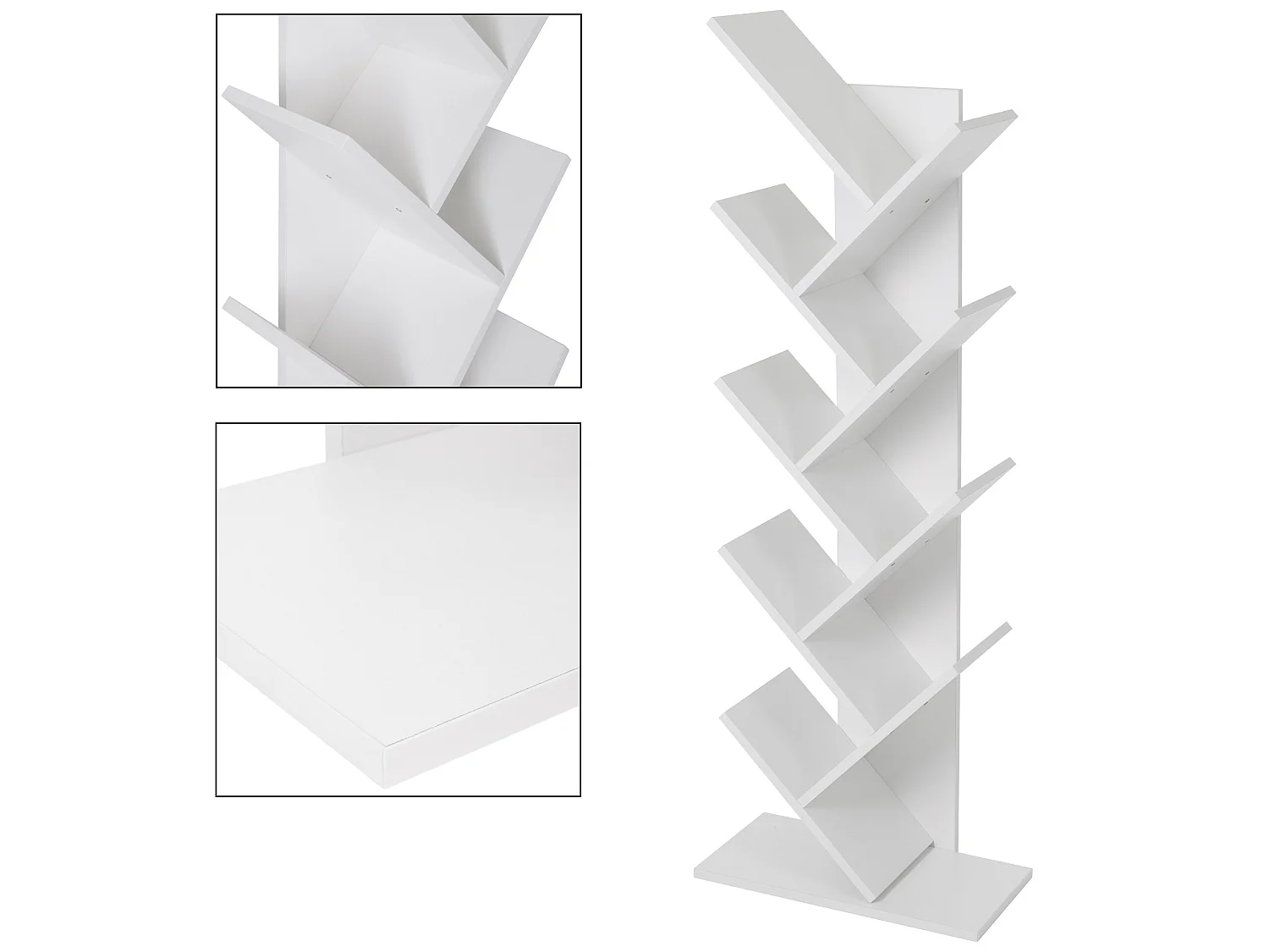 Librería de madera melaminada de 8 niveles con estante ML-DESIGN