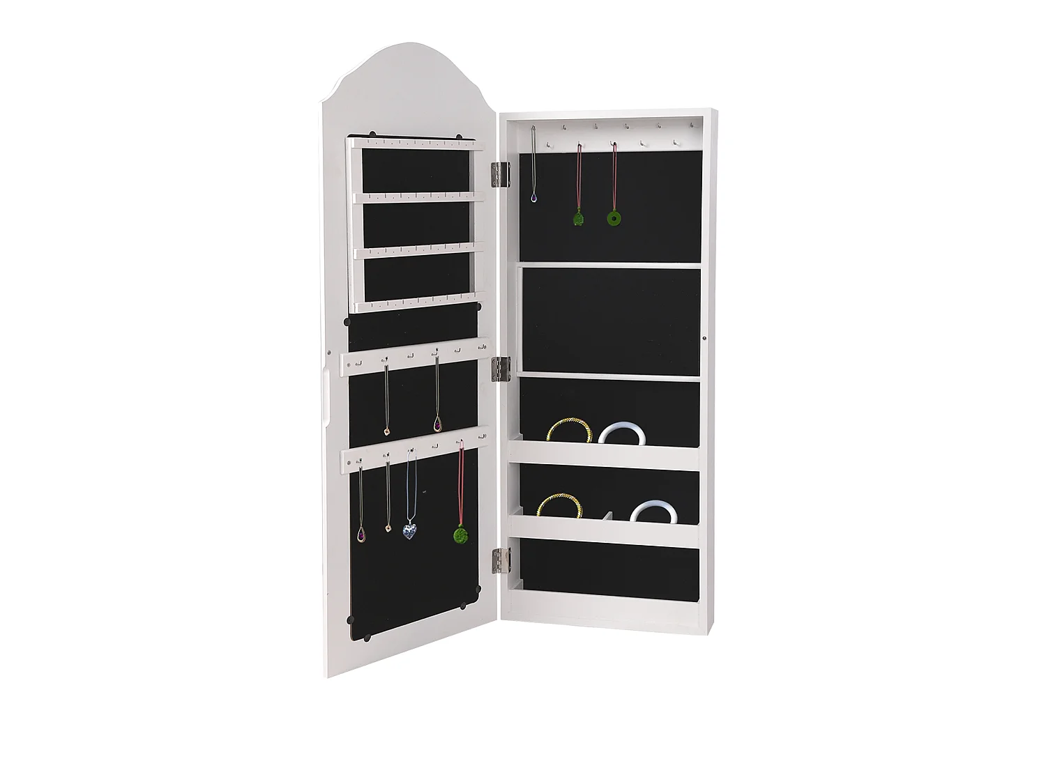 Mueble joyero colgante con espejo 2 en 1 tocador blanco ML-DESIGN