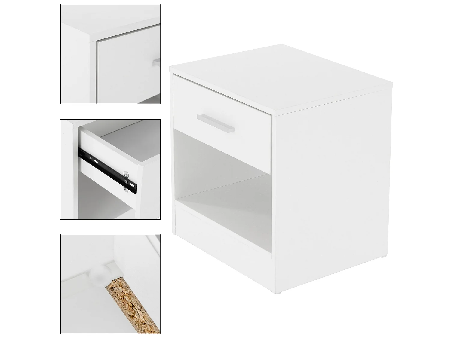 Comodino bianco 1 cassetto ML-DESIGN
