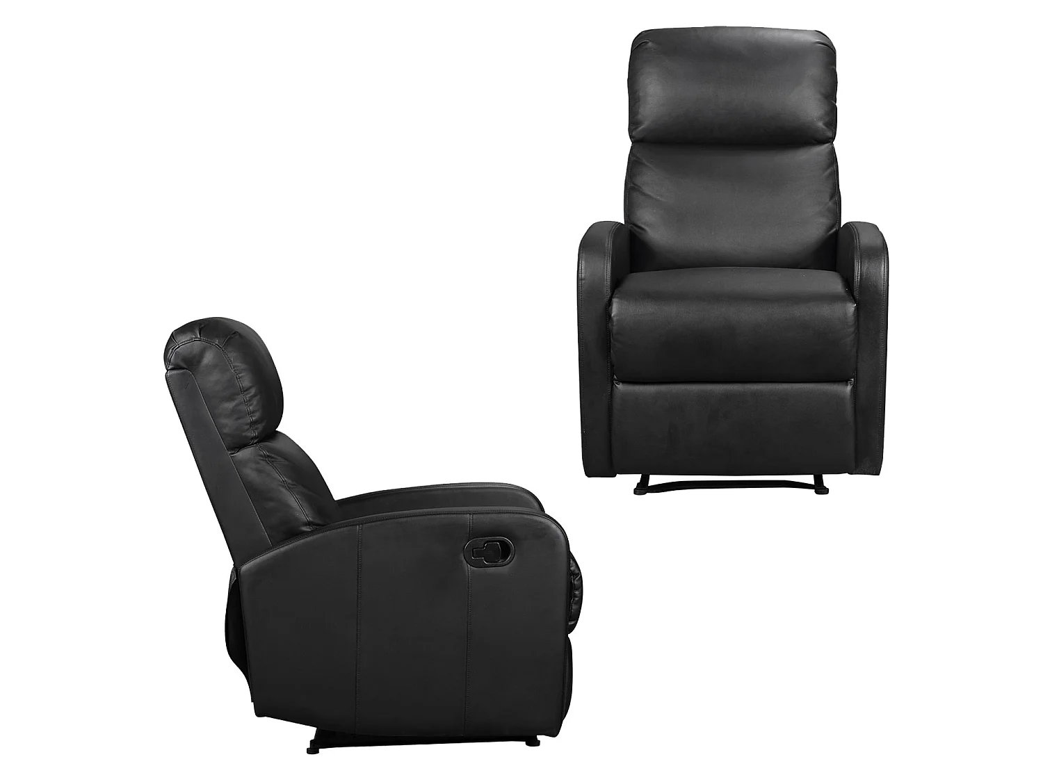 Fauteuil inclinable MAX noir - HAPPY GARDEN