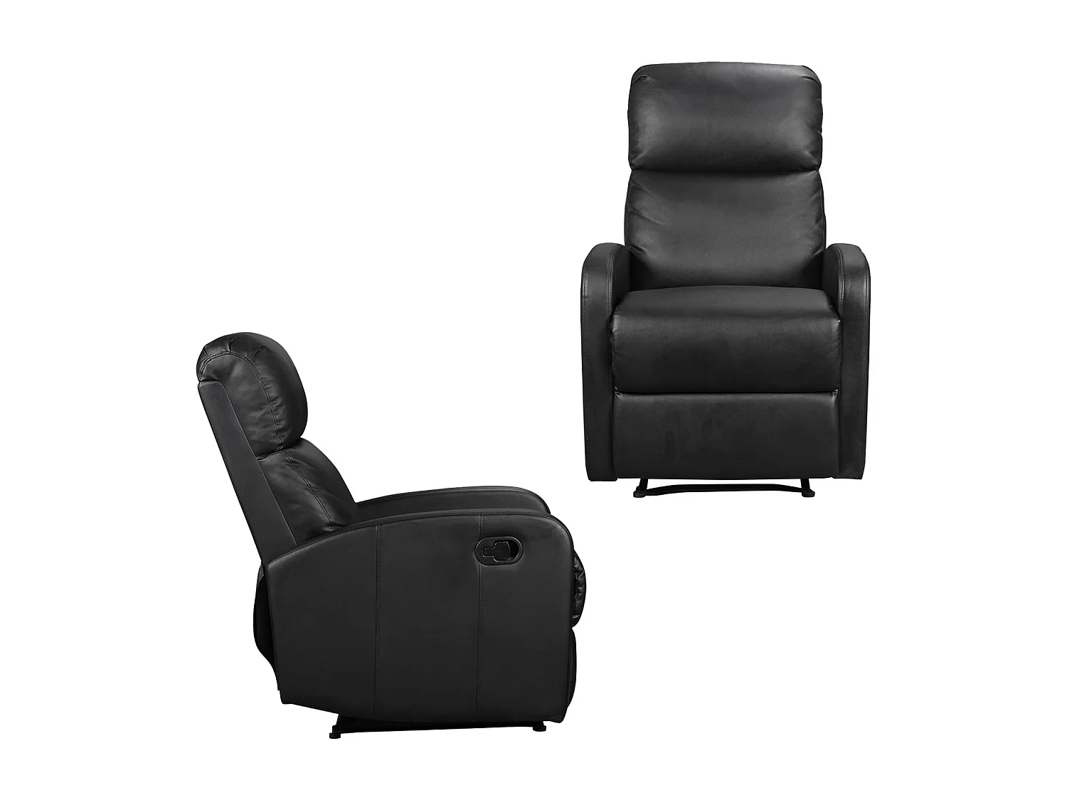 Fauteuil inclinable MAX noir - HAPPY GARDEN