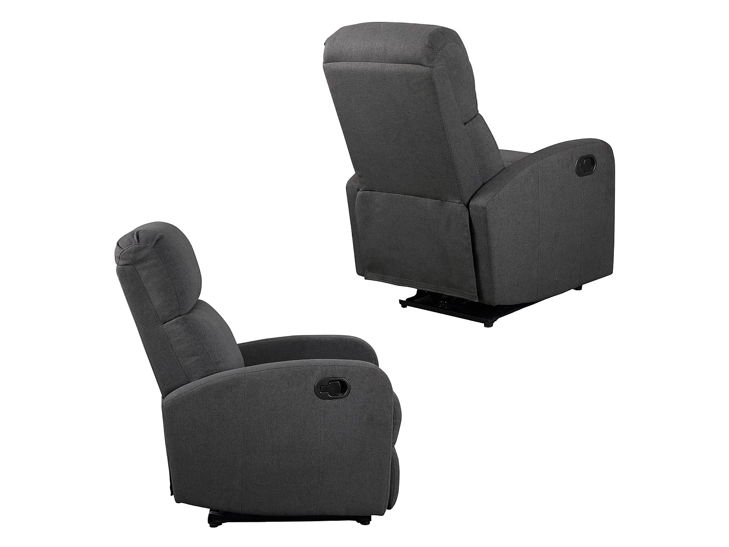 Fauteuil inclinable MAX gris anthracite - HAPPY GARDEN