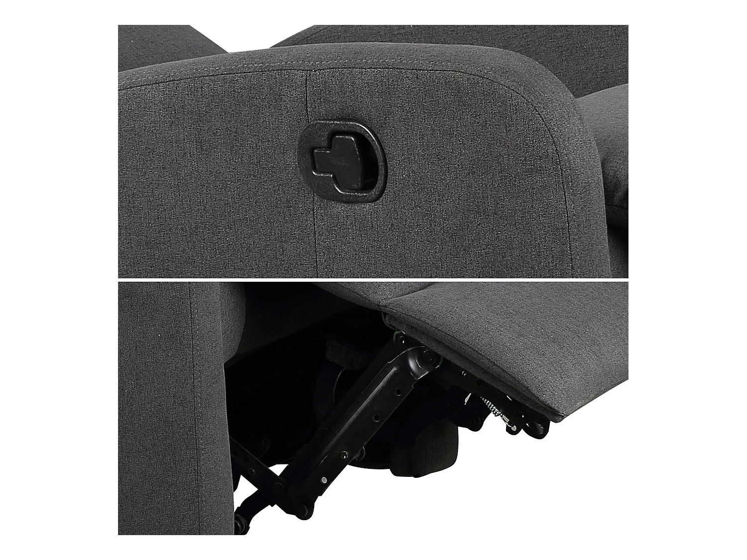 Fauteuil inclinable MAX gris anthracite - HAPPY GARDEN