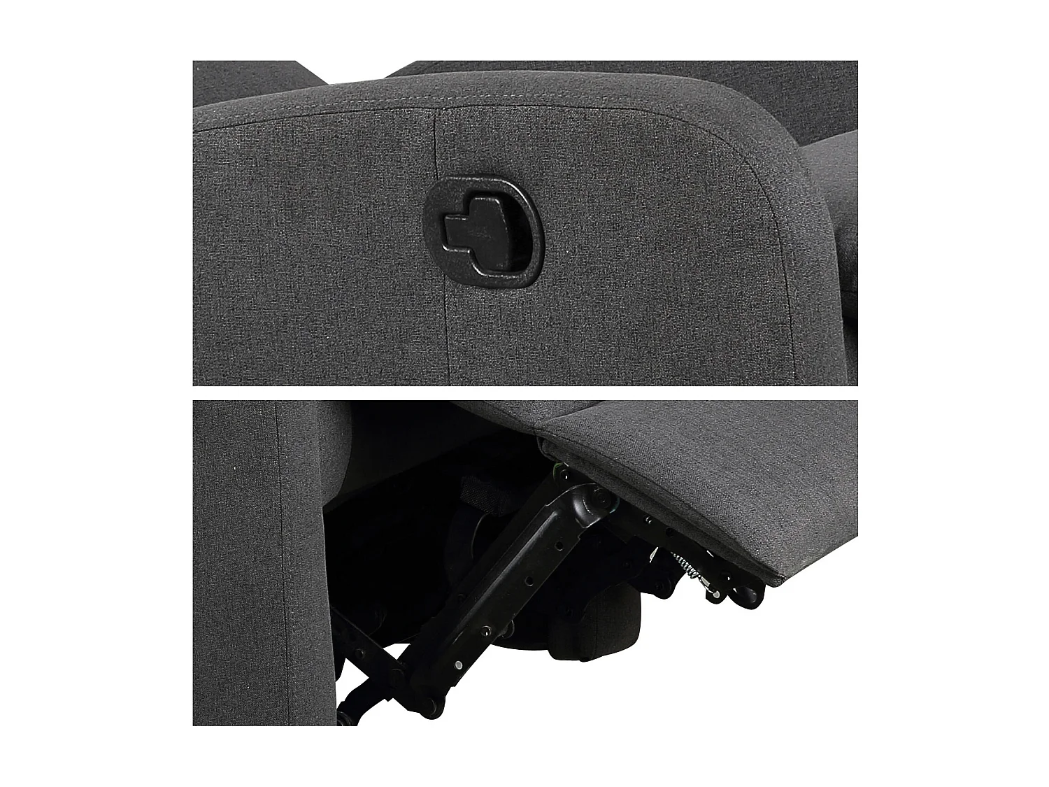 Fauteuil inclinable MAX gris anthracite - HAPPY GARDEN