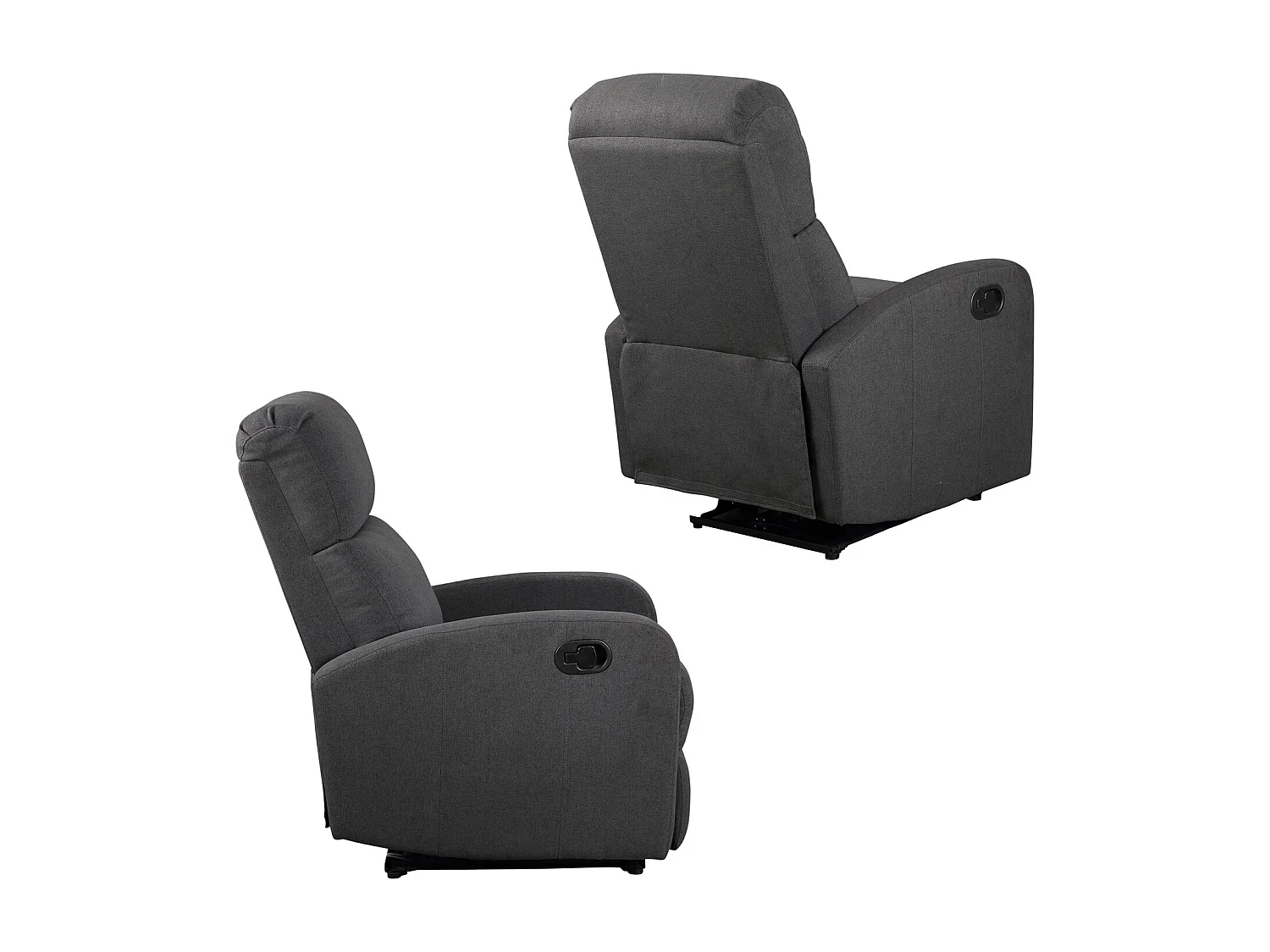 Fauteuil inclinable MAX gris anthracite - HAPPY GARDEN