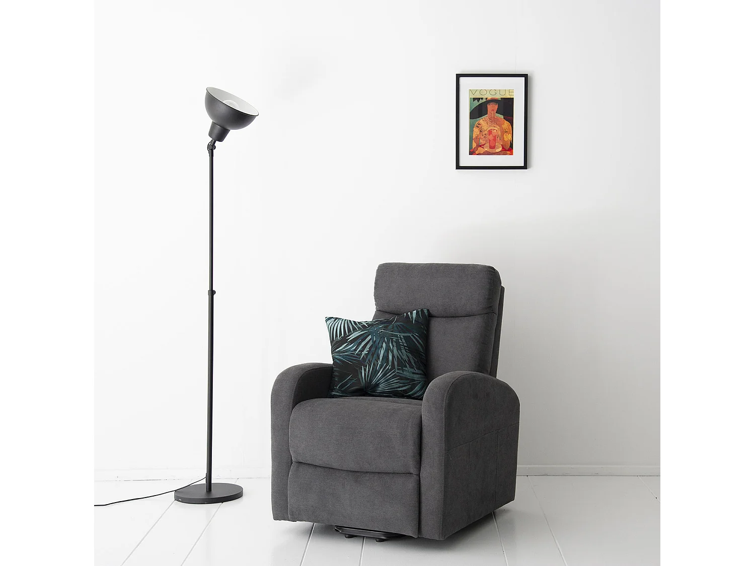 Fauteuil électrique inclinable GABY gris - HAPPY GARDEN