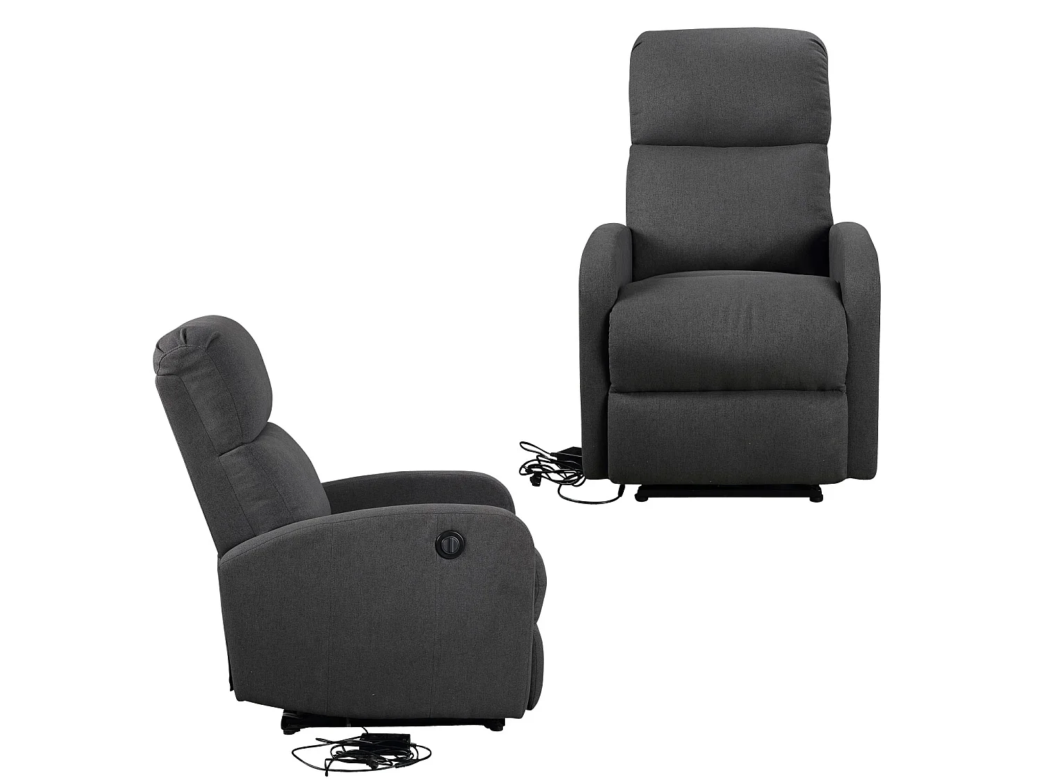 Fauteuil électrique inclinable RELAX gris anthracite - HAPPY GARDEN