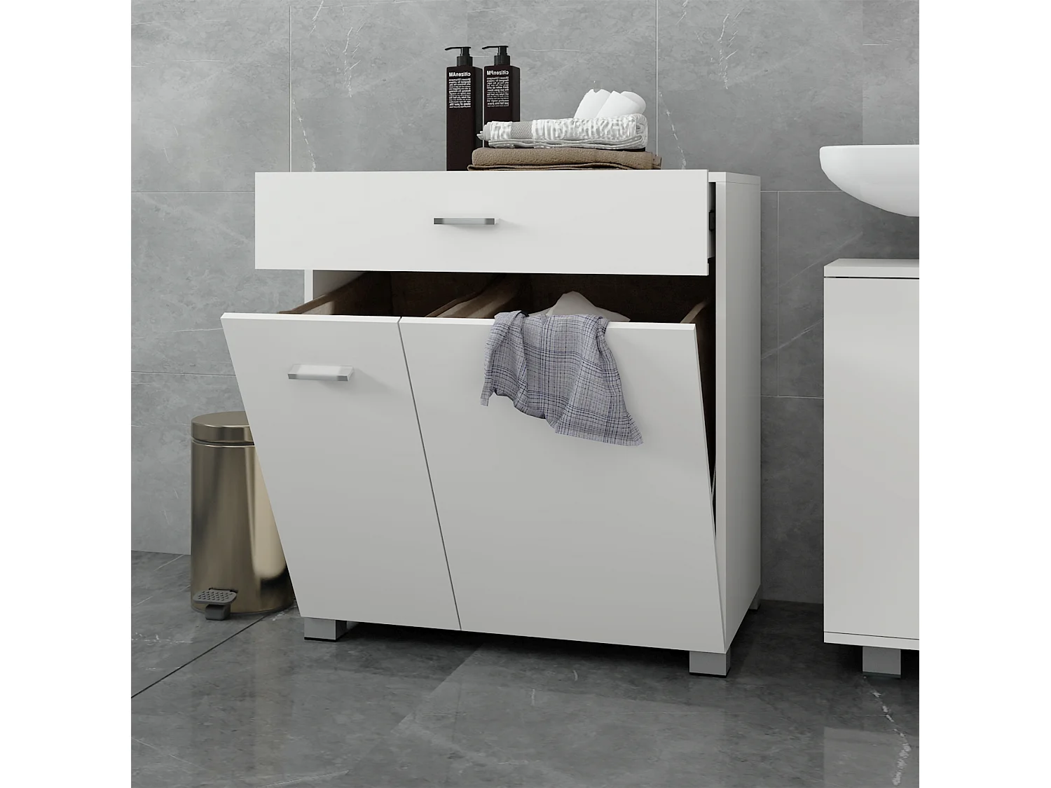 Armario para ropa blanca 75x78,5x45 cm ML-DESIGN