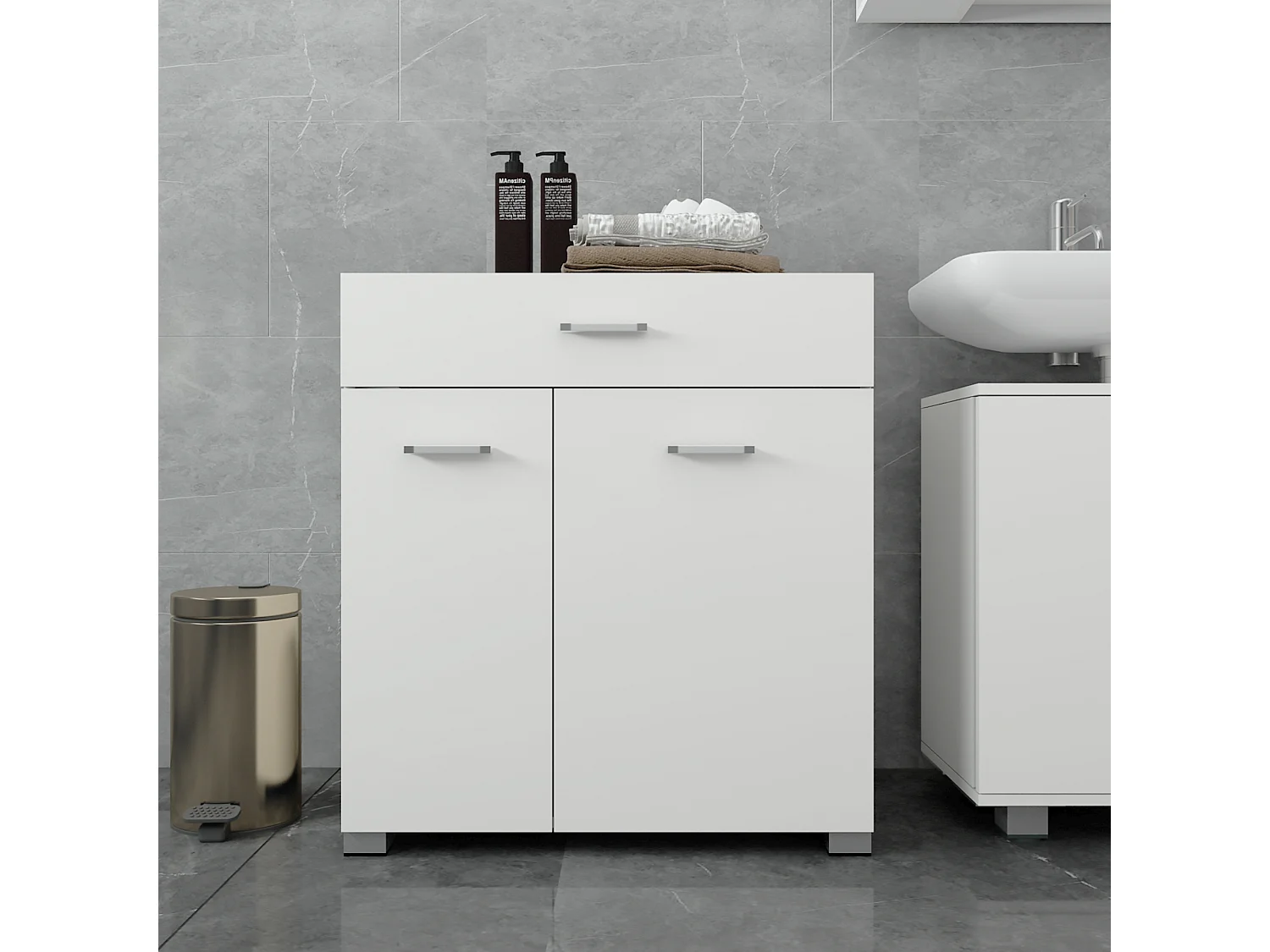 Armario para ropa blanca 75x78,5x45 cm ML-DESIGN