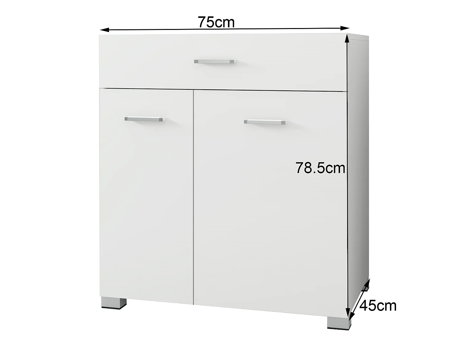 Armario para ropa blanca 75x78,5x45 cm ML-DESIGN