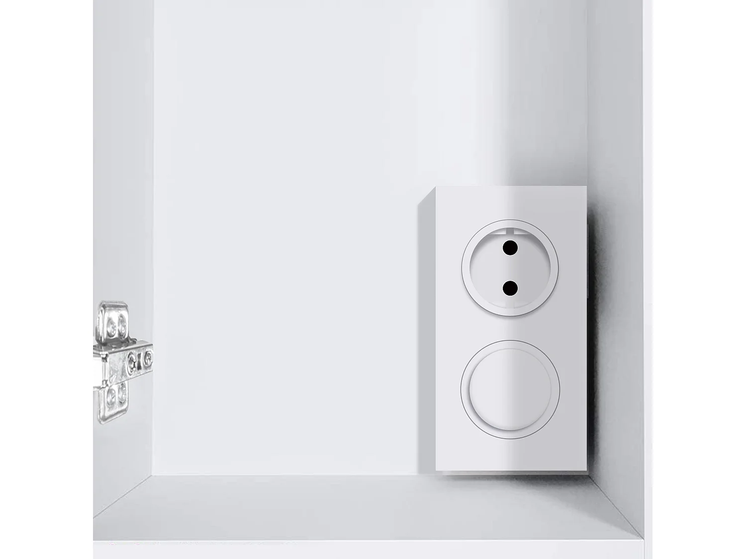 Armoire de toilette salle de bain avec miroir et LED 90,4x72x15 cm ML-DESIGN