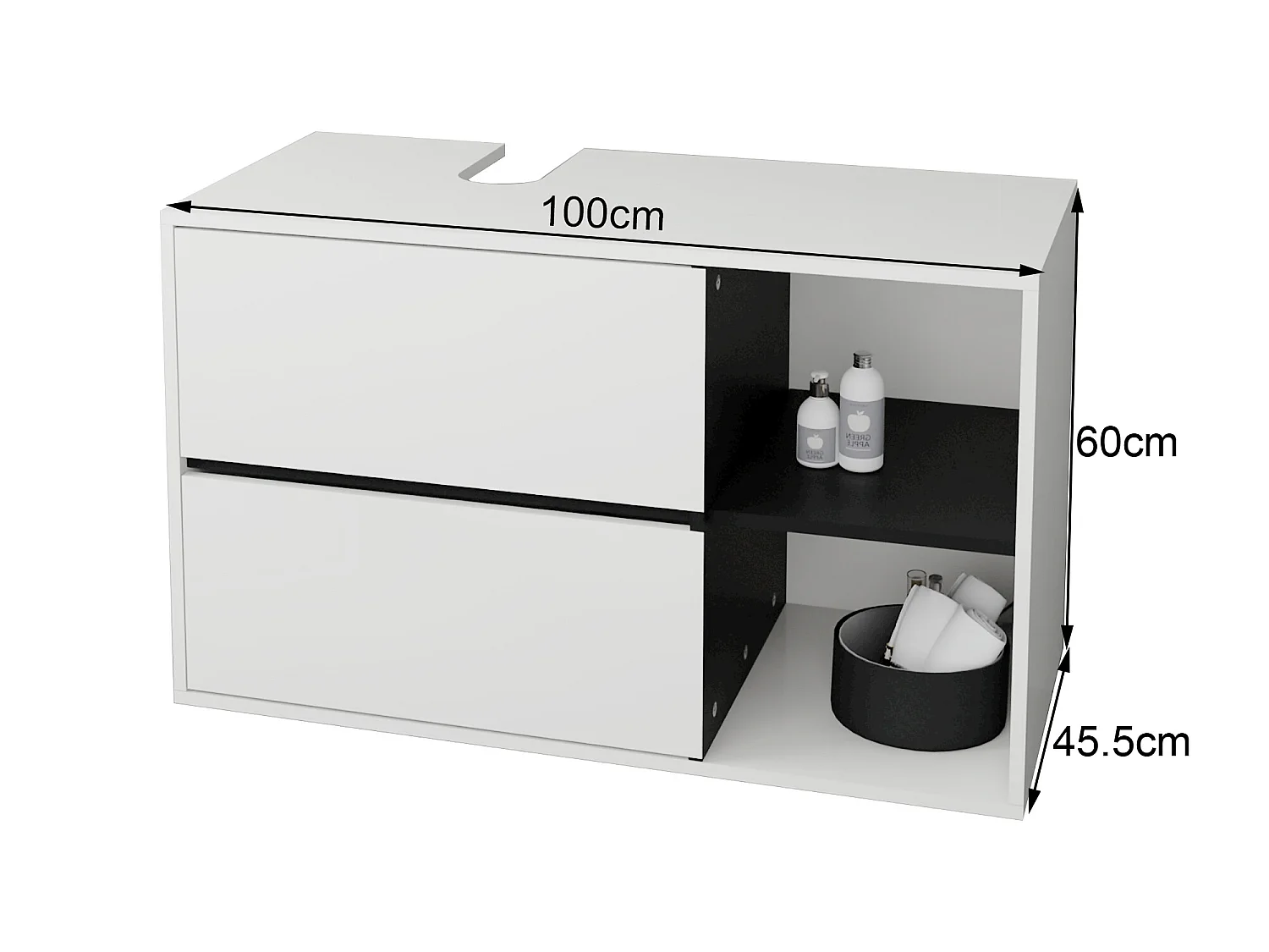 Ensemble de Meubles de Salle de Bain 3 Pièces Style Moderne Blanc MDF ML-DESIGN