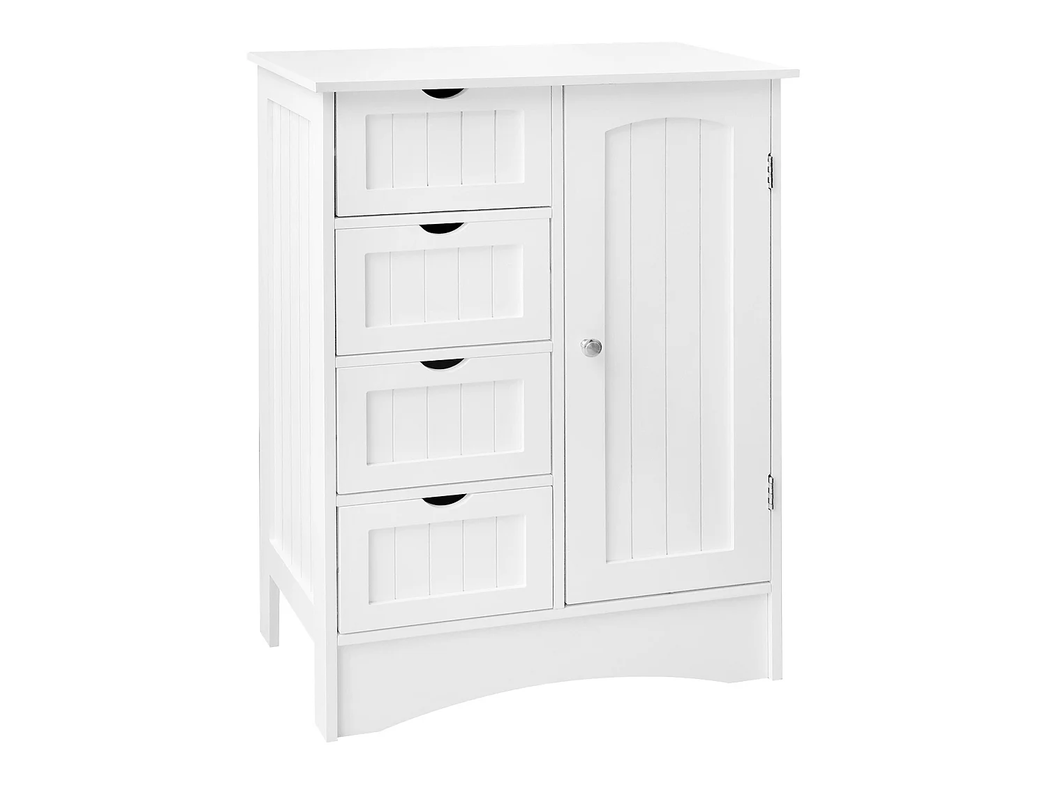 Armoire salle de bain commode avec 4 tiroirs et porte 55x81x30 cm ML-DESIGN