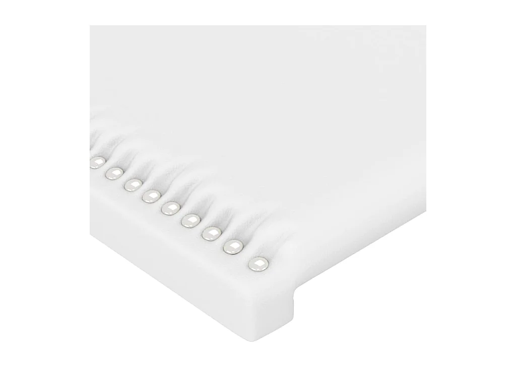 Cadre de lit avec tête de lit Blanc 180x200 cm Similicuir