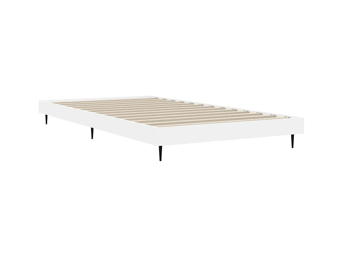 Estrutura de cama 100x200 cm derivados de madeira branco