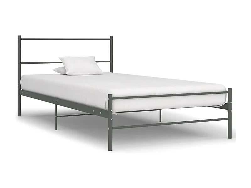 Estrutura de cama 90x200 cm metal cinzento
