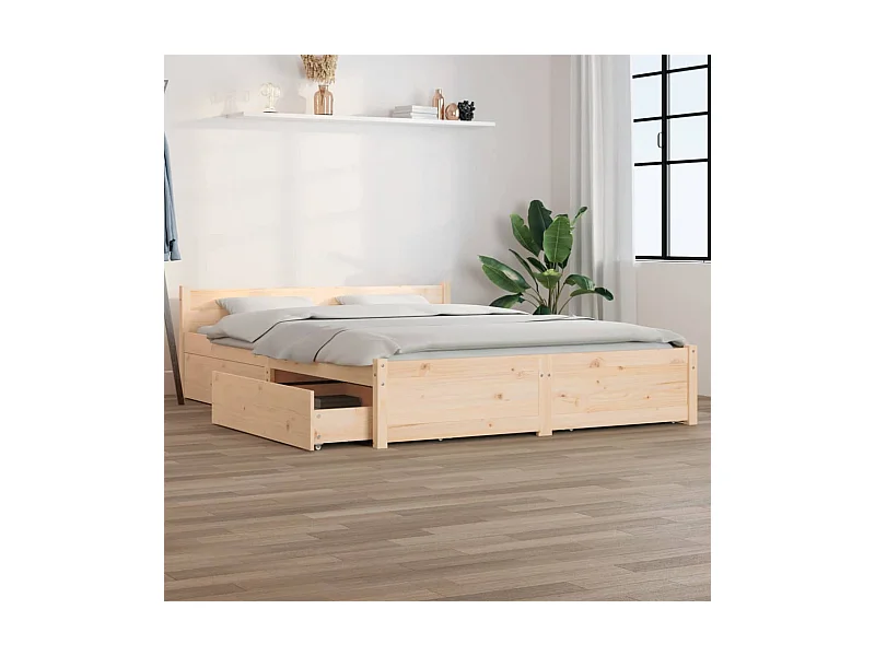 Estrutura de cama com gavetas 150x200 cm 5FT tamanho King