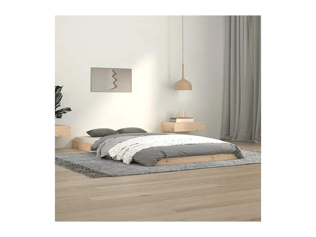 Cadre de lit 100x200 cm bois de pin massif
