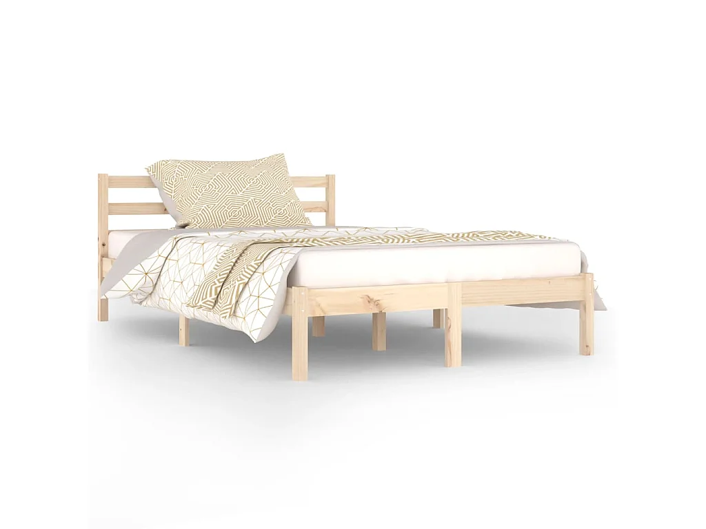 Cadre de lit Bois de pin massif 120x200 cm