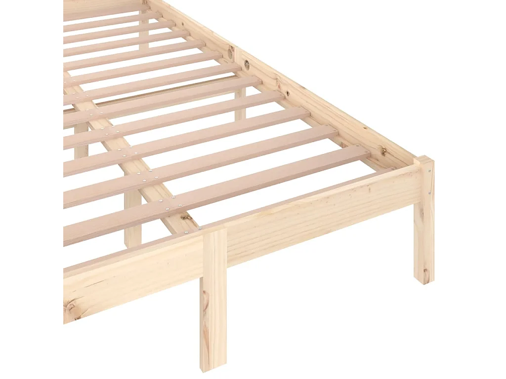 Cadre de lit Bois de pin massif 120x200 cm