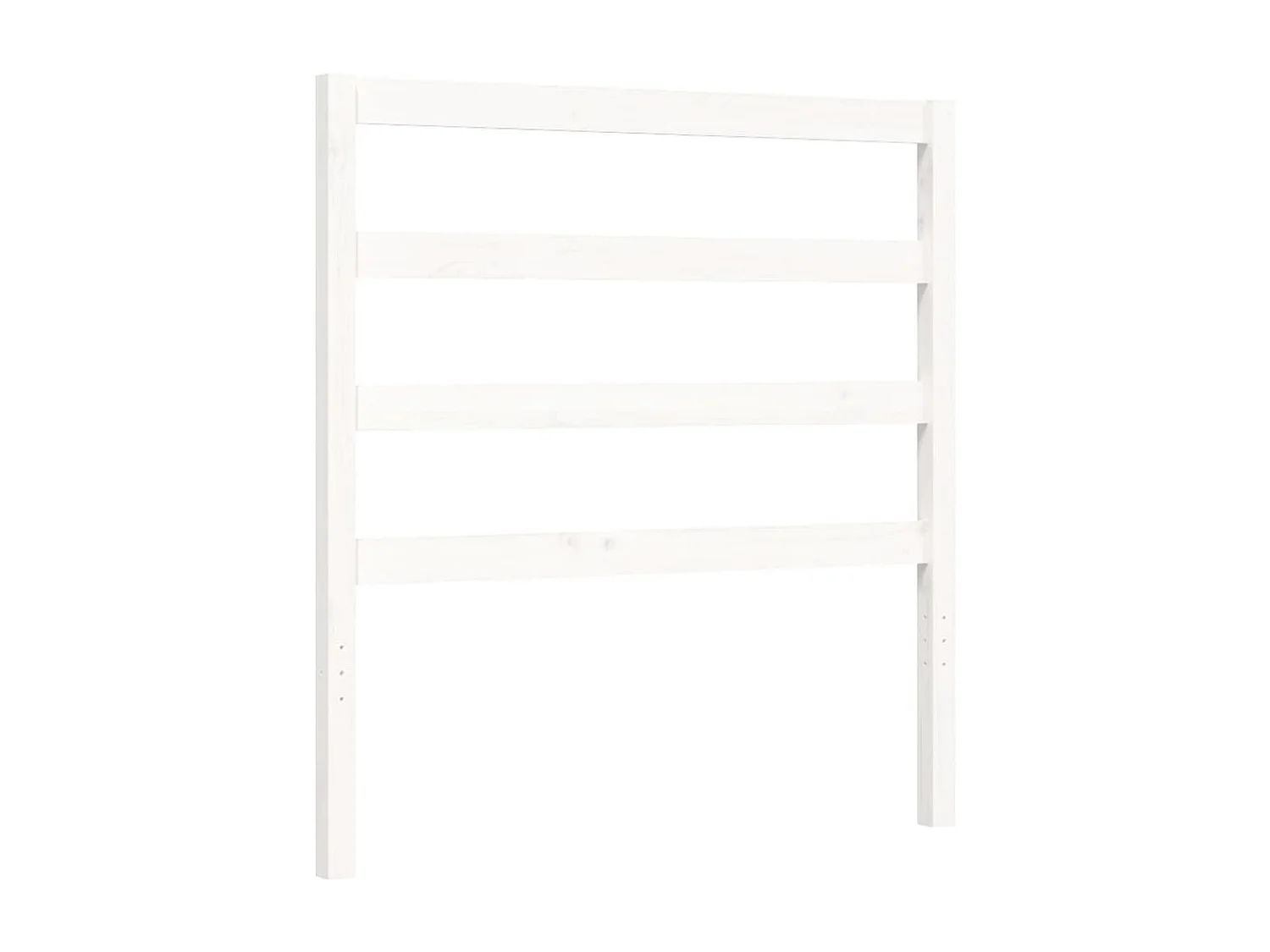 Estrutura de cama com cabeceira 90x190 cm madeira maciça branco