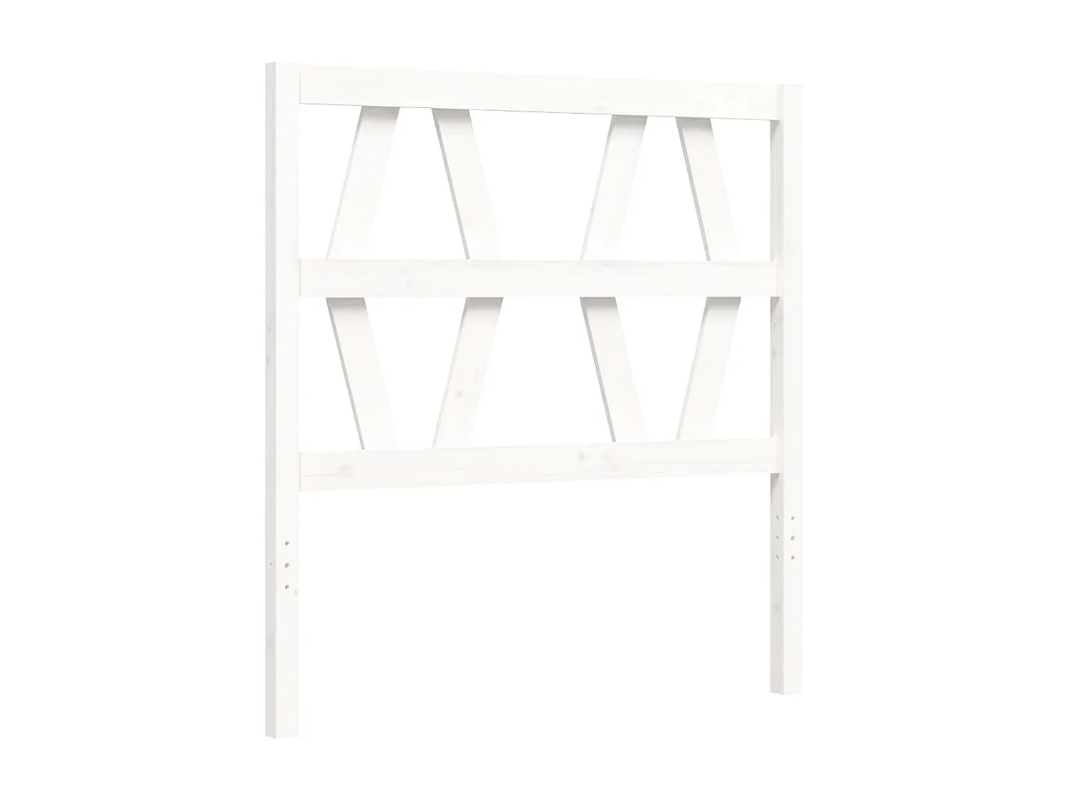 Cadre de lit avec tête de lit blanc simple bois massif