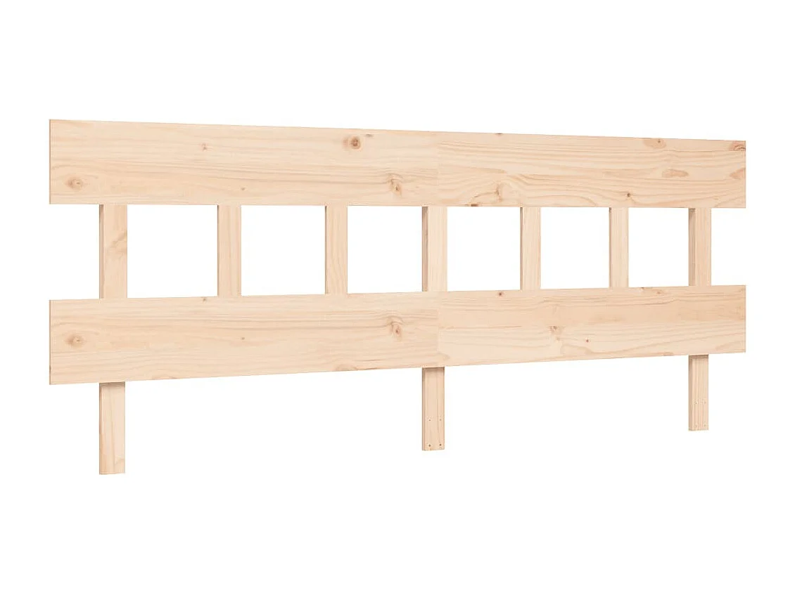 Estructura de cama con cabecero madera maciza 200x200 cm