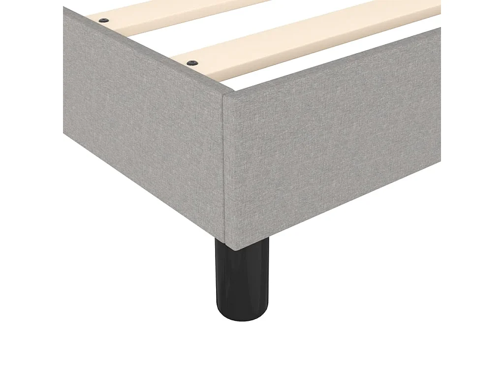 Lit à sommier tapissier avec matelas Gris clair 140x190cm Tissu