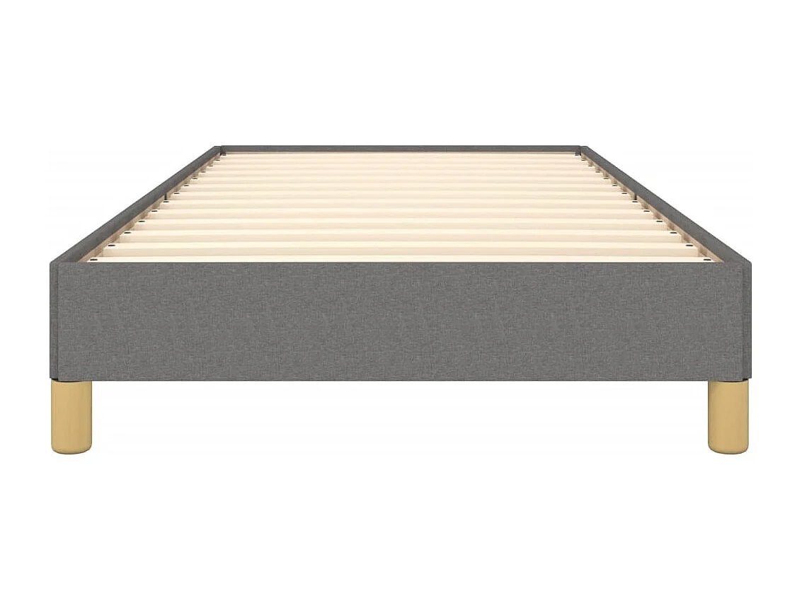 Cadre de lit Gris foncé 100 x 200 cm Tissu