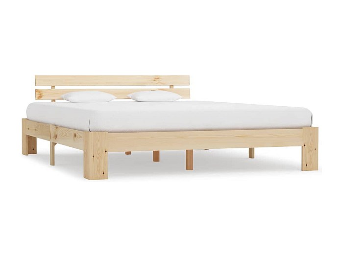 Cadre de lit Bois de pin massif 160 x 200 cm